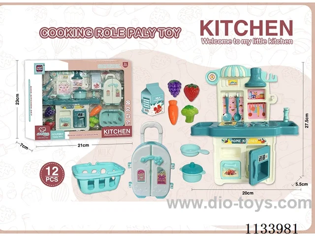 Kitchenware Set + Trolley Fridge + Basket