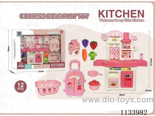 Kitchenware Set + Trolley Fridge + Basket