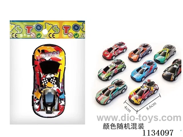Light alloy racing pull back car