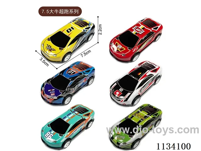 Light alloy sports pull back car