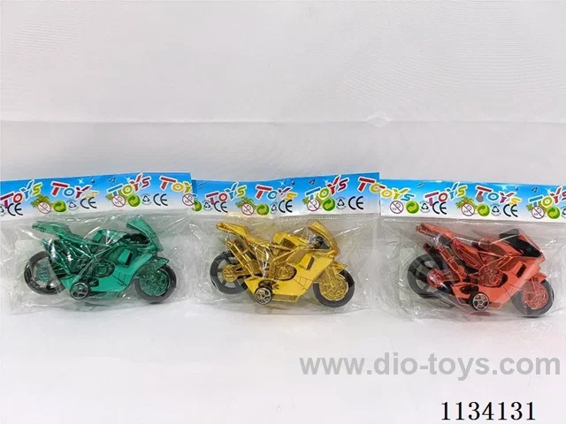 Electroplated pull back motorbike