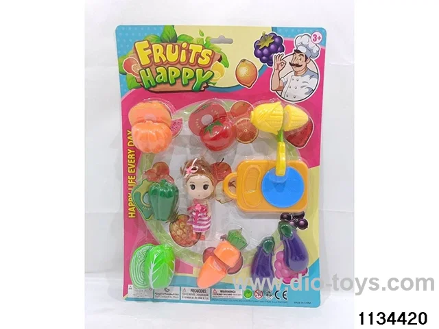 Simulated Vegetable Cutting with Doll 10pcs