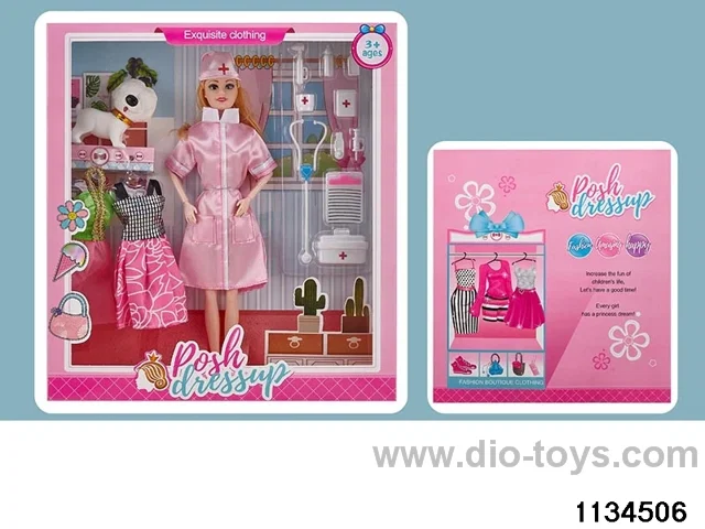 11.5 inch 9 jointed doll set