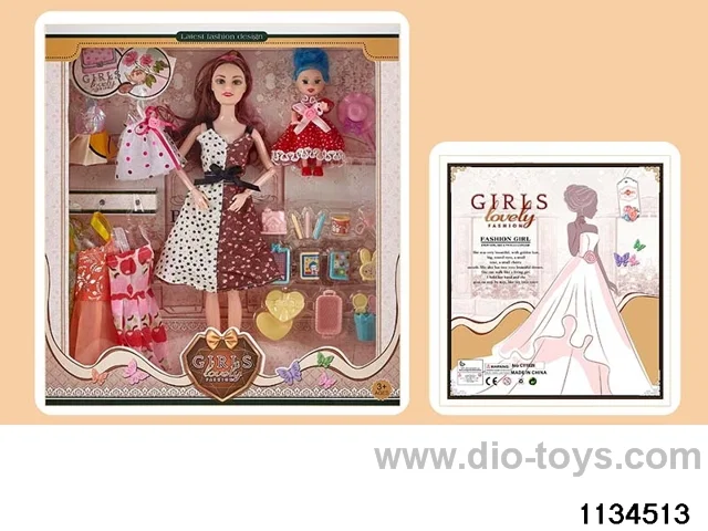 11.5 inch 9 jointed doll set