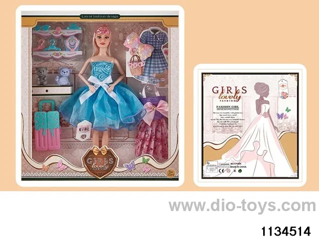 11.5 inch 9 jointed doll set