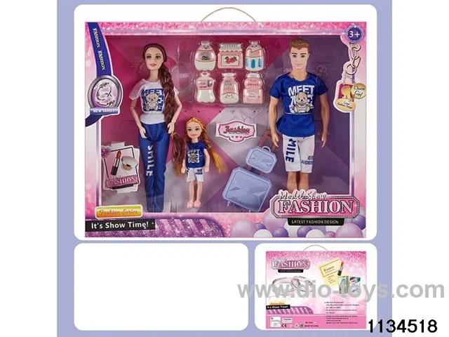 11.5 inch 9 jointed doll set