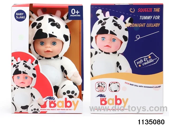 Plush sound and light calf doll