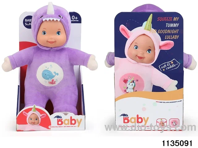 Plush sound and light shark doll