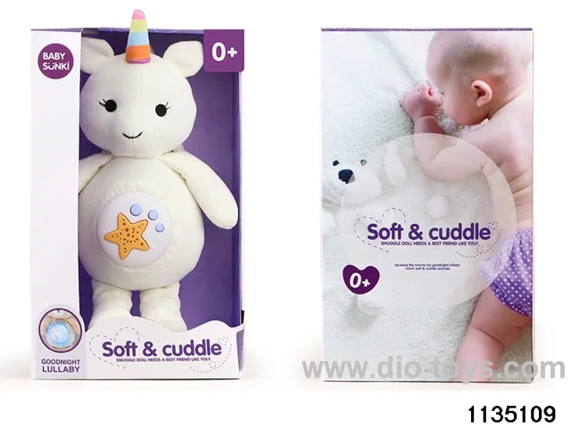 Plush Unicorn with Projection Hammockable Bed