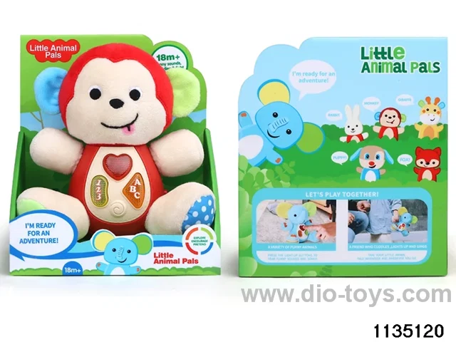 Plush monkey with lights and music