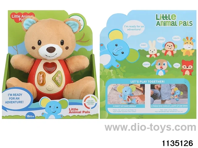 Plush bear with light and music