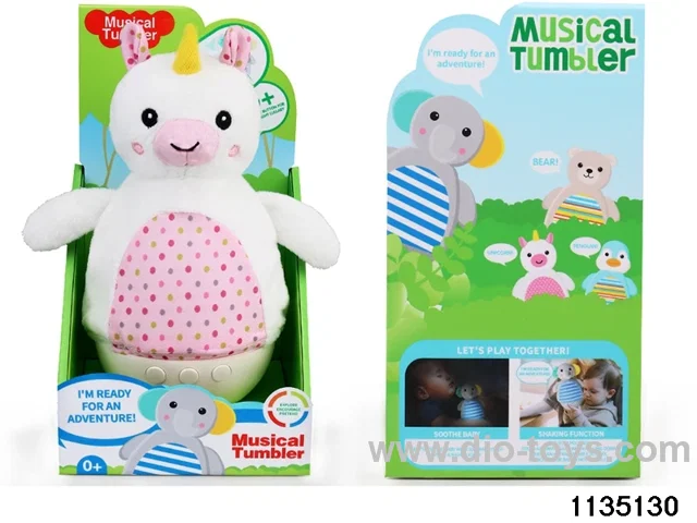 Plush Unicorn Tumbler with Lights and Music