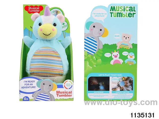 Plush Unicorn Tumbler with Lights and Music
