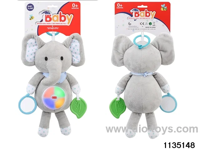 Plush elephant with lights and music