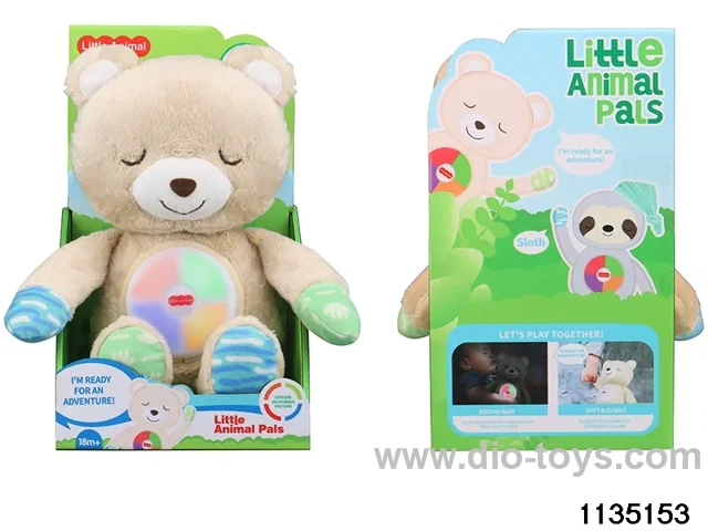 Plush bear with light and music