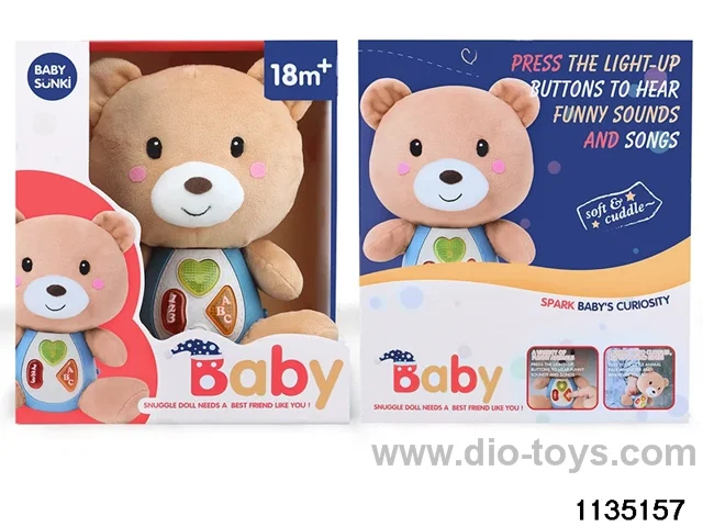 Plush bear with light and music