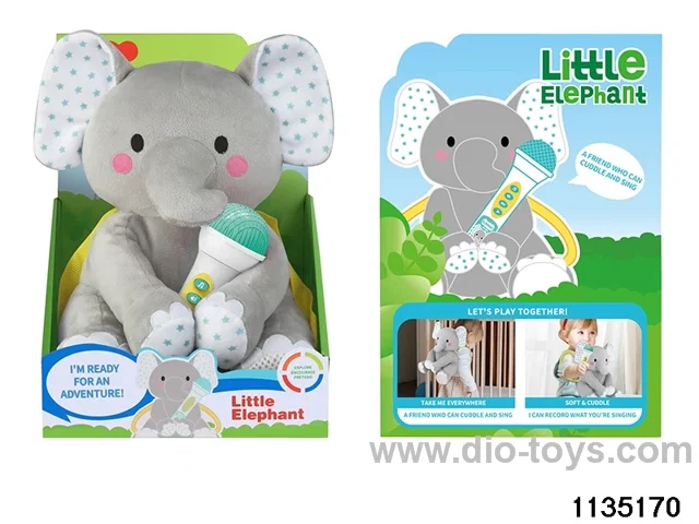 Plush Elephant Backpack with Lights