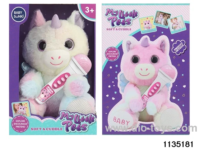 Plush Unicorn Backpack with Lights