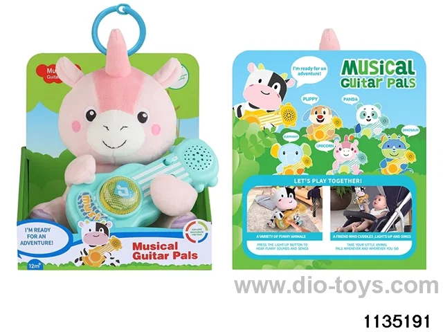 Plush Unicorn Guitar with Lights Music