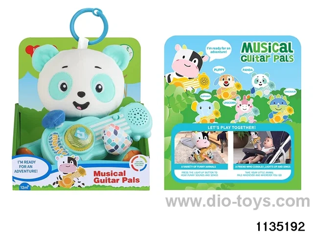 Plush Panda Guitar with Lights Music