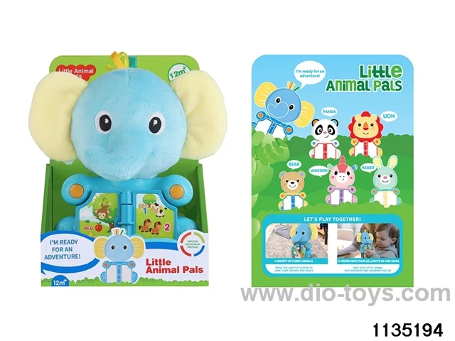 Plush elephant with lights and music