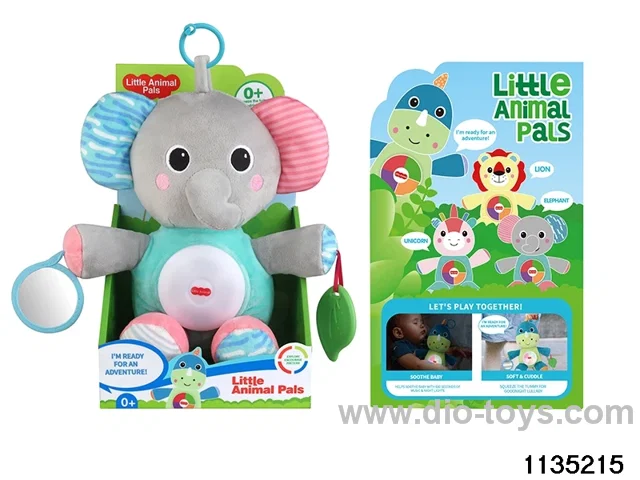 Plush Elephant with Lights and Music (Hammockable)