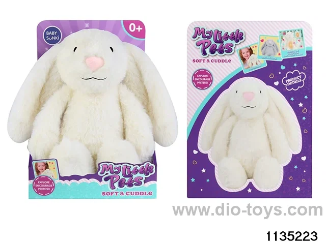 Plush White Rabbit with Lights and Music