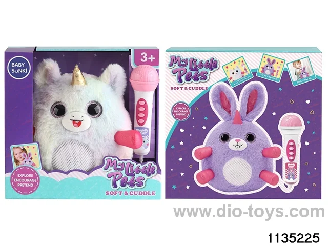 Plush Unicorn with Microphone and Lights