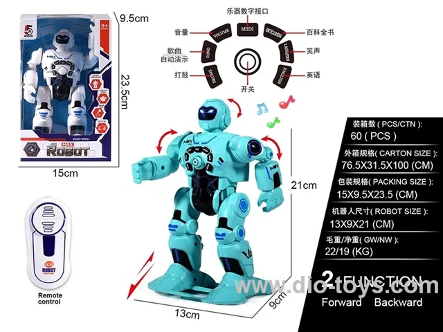 English RC Robot Blue (Batteries not included)
