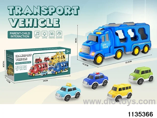 Inertia Lighted Musical Vehicle (with pull back car)