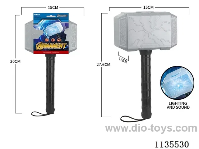 Thor's hammer with sound and light