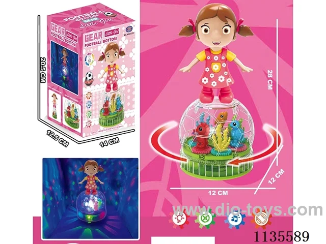 B/O Rotating Lights Gimbal Girl