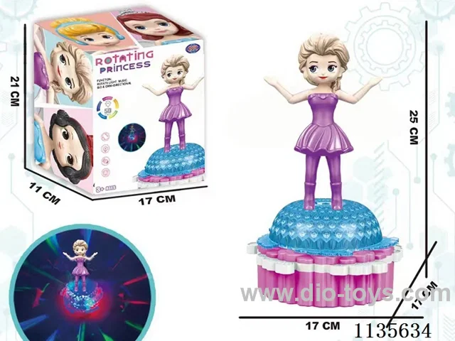 B/O 5D universal lifting and rotating lighted musical princess