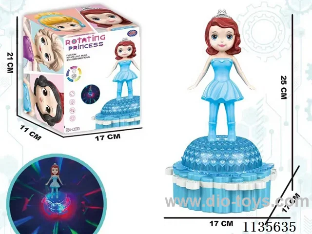 B/O 5D universal lifting and rotating light music princess