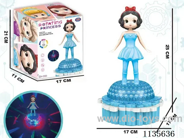 B/O 5D universal lifting and rotating light music princess