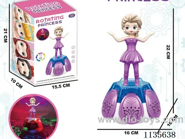B/O 5D Lifting and Rotating Universal Lighting Music Princess