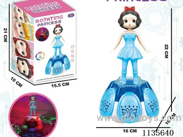 B/O 5D Lifting and Rotating Universal Lights Music Princess