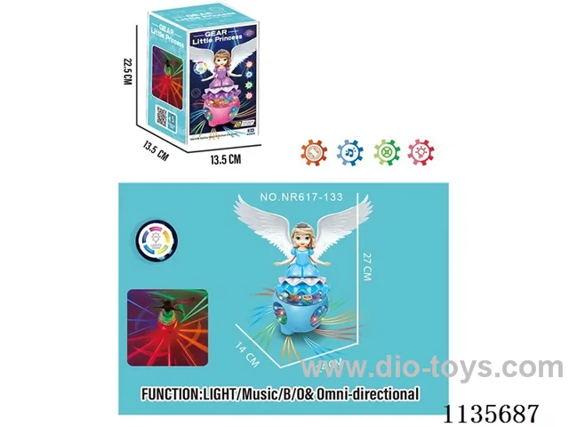 Transparent Gear B/O Angel Princess With Lights Music