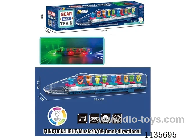 Transparent Gear B/O Train with Lights Music
