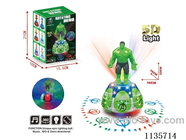 B/O rotary lift Hulk with light music
