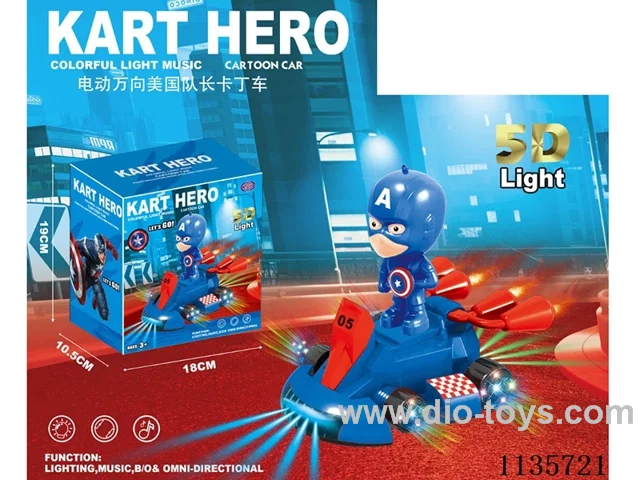 B/O gimbaled Team America kart with light music