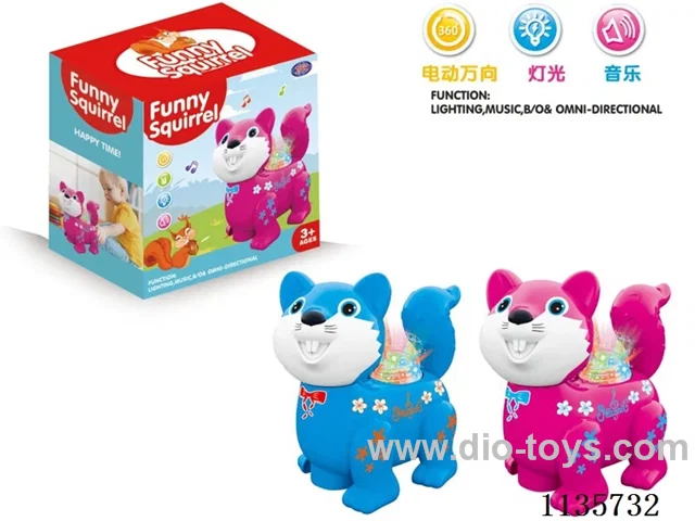 B/O universal cartoon squirrel with light music