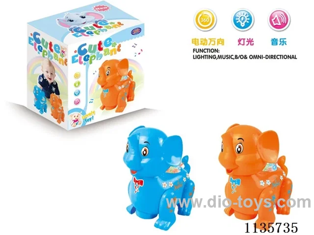 B/O Cartoon Elephant with light music