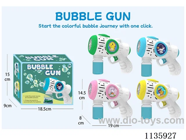 Automatic bubble gun with light not included battery