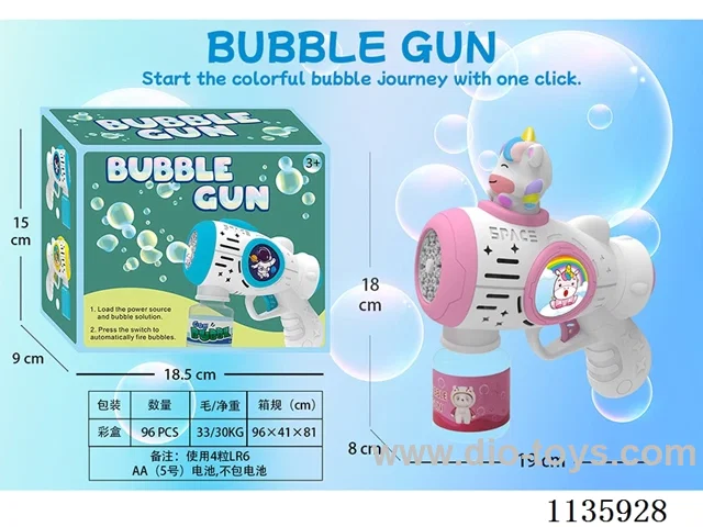 Automatic bubble gun with light not included battery