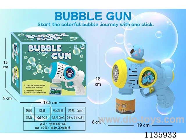 Automatic bubble gun with light not included battery