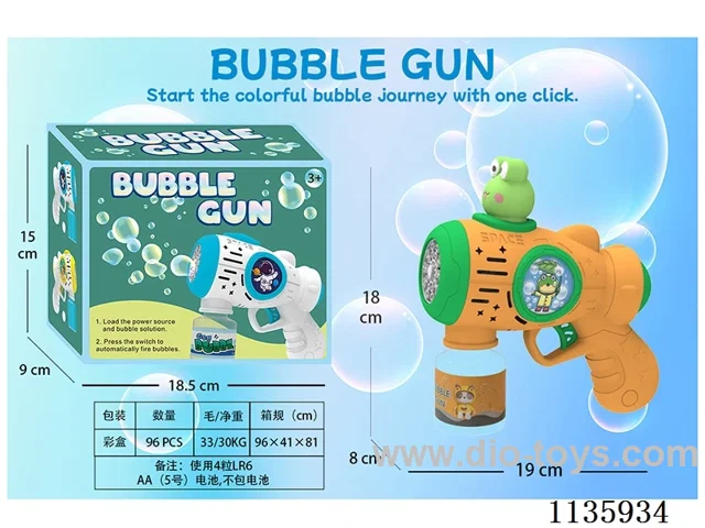 Automatic bubble gun with light not included battery