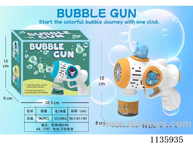 Automatic bubble gun with light not included battery