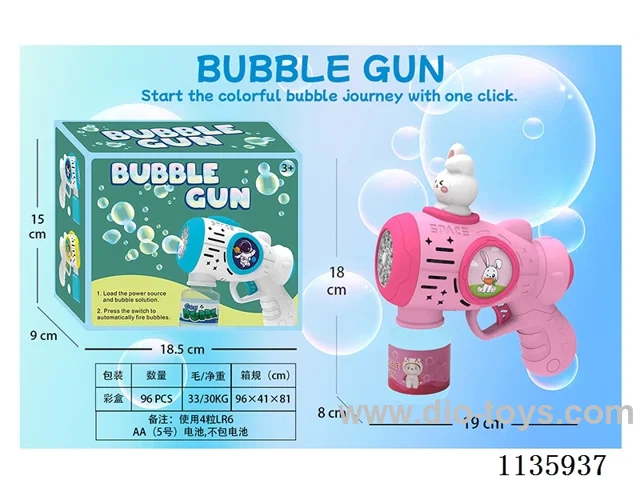 Automatic bubble gun with light not included battery