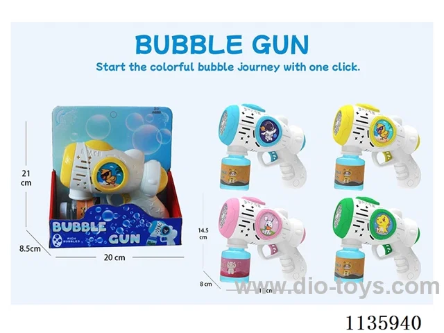 Automatic bubble gun with light not included battery